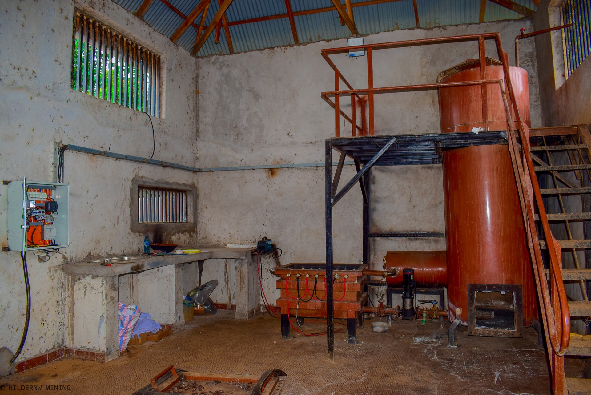 Processing plant interior