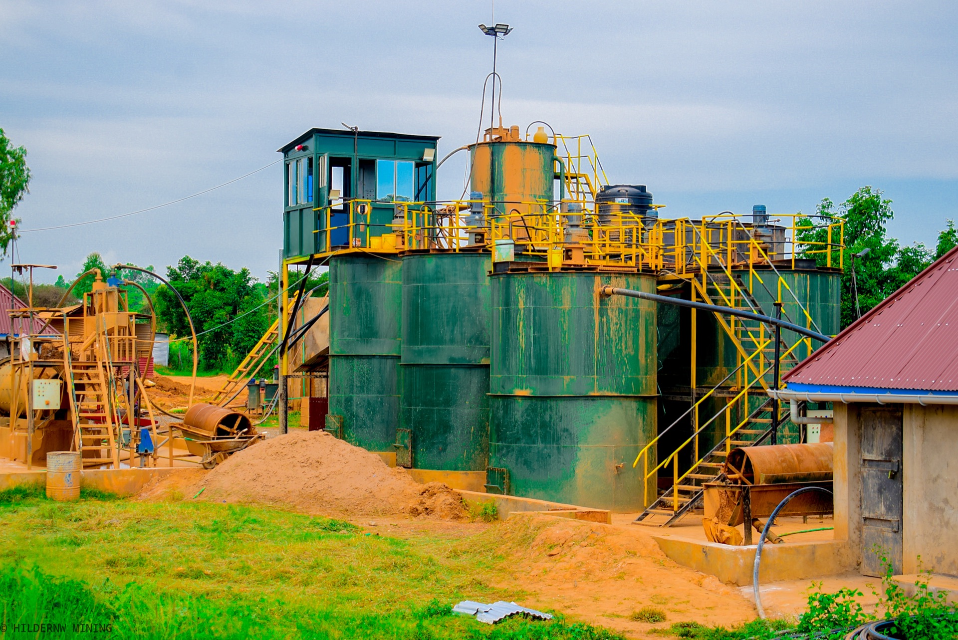 Mining equipment operating on site